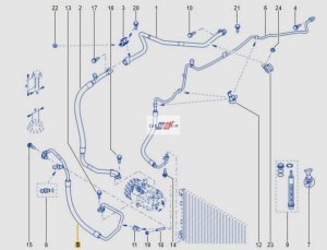 Klimatiseringsslang 2,3DCI 2778200Q0C Ny OE Renault Master 3