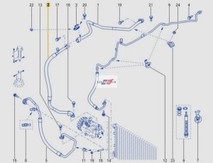 Klimatiseringsslang 2778100Q0F Ny OE Renault Master 3