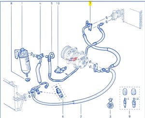 Klimatiseringsslang 1.6 16V 8200154981 Ny OE Renault Megane
