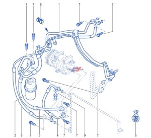 Klimatiseringsslang 9246100Q0C Ny OE Renault Trafic 3