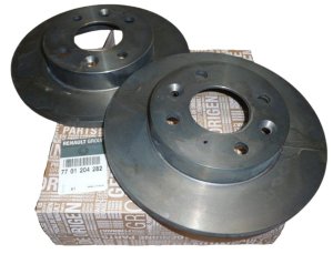 Bromsskiva fram, komplett, original 7701204282 Megane