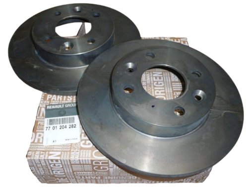 Bromsskiva fram, komplett, original 7701204282 Megane