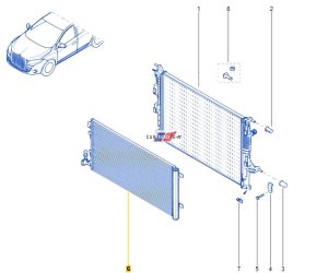Valeo luftkonditioneringskondensor 921009956R Megane 3 Scenic 3