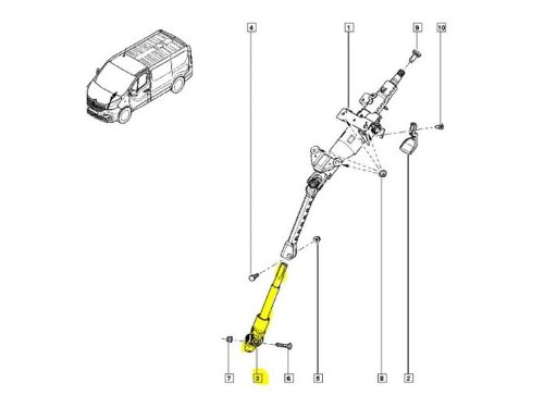 Rattstång 1.6DCI 4882000Q0J Ny OE Renault Trafic 3