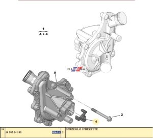 Vattenpumpdel 1610564180 Original PSA  2.2HDI BOXER 06