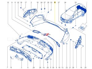 Bakre stötfångare Renault Koleos 2  TEQXD 850226334R
