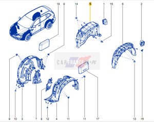 Hjulhus, höger bak  767484506R OE Renault Koleos II 2019