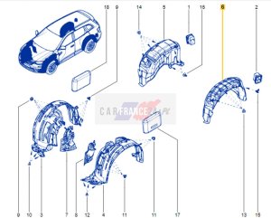 Hjulhus, vänster bak 767495379R OE Renault Koleos II 2019