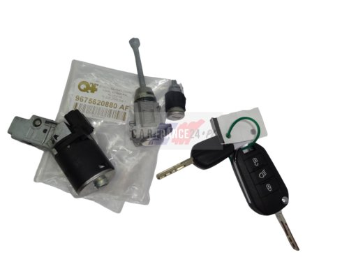 Tändningslås Komplett låssats 9675620880 Ny OE Citroen Peugeot 208 308