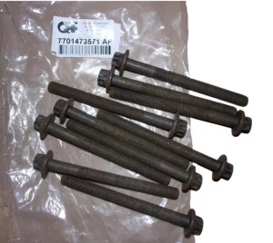 Skruvar till cylinderhuvudskydd, komplett set  7701473571 Ny OE Renault Master 3