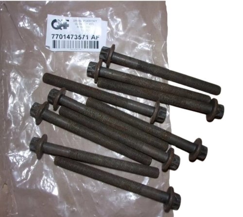 Skruvar till cylinderhuvudskydd, komplett set  7701473571 Ny OE Renault Master 3
