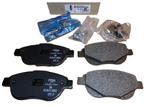 Bromsbelägg fram 1636413880 Nya original Citroen Peugeot Xsara II