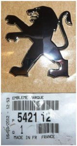 Emblem för hjulkapsel 542112 Peugeot Original