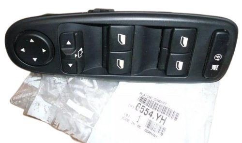 Vänster fönsterhissbrytare 6554YH Ny originaldel Citroën Peugeot C4 Picasso