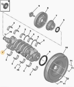 Vevaxel 9800993080 1.6 e-HDI 8v 9H05 9H06  Citroen Peugeot Volvo Ford