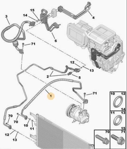 Klimatiseringsslang 3,0HDI 1607290680 Ny OE PSA Boxer 12-