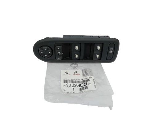 Knapp för öppning/stängning av fönster 98026364ZD Peugeot 308 Original