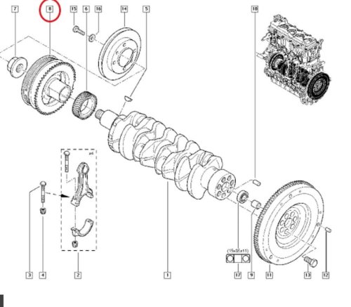 Remskiva 12303DC000 Master Movano Mascott 3.0DCI