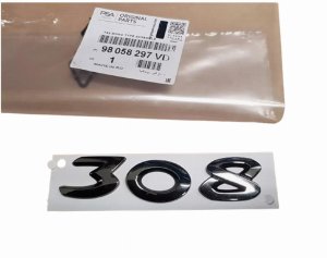 Emblem bak 98058297VD Peugeot 308 II Original Ny
