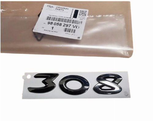 Emblem bak 98058297VD Peugeot 308 II Original Ny