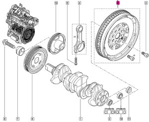Dubbelt masshjul 123000785R Koleos Qashqai 2.0DCI