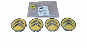 Hjulkapsel till aluminiumfälg 59 mm 9406.J5 9406J5 Gul Citroen C1/C2/C3 Original Ny