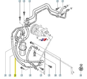 Klimatiseringsslang 2.0DCI 8200497083 Ny OE Renault Trafic 2