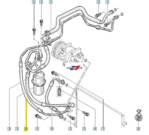 Klimatiseringsslang 2.0DCI 8200497083 Ny OE Renault Trafic 2