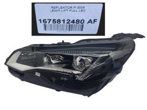 Reflektor Lift Full Led Vänster 1675812480 Peugeot 3008 II Original Ny