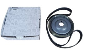 Kit med remskiva + rem 123037092R Dacia Duster II 1.5DCI Original Ny