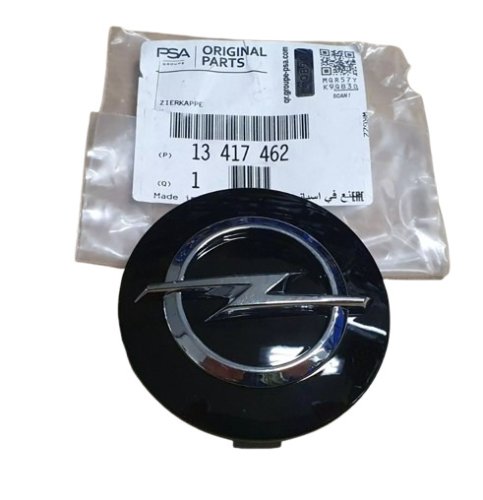 Hjulkapsel till aluminiumfälg 13417462 Opel Corsa D Svart Original Ny