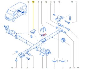 Fjäderfäste 5524000QAA Master Movano Interstar