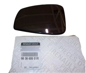 Spegelinsats 963660001R Renault Laguna III vänster vit original ny