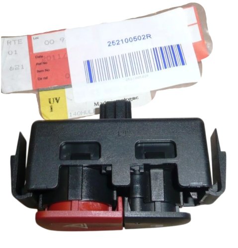 Strömbrytare för varningsblinkers 252100502R Renault Megane III Fluence Dacia Lodgy Original Ny