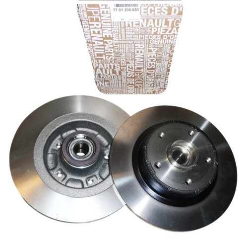 Bromsskivor bak, komplett sats 7701208850 Renault Megane II 2.0 dCi Original Ny