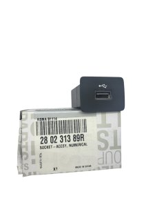 USB-uttag 280231389R Dacia Duster II Logan III Nytt Original Renault